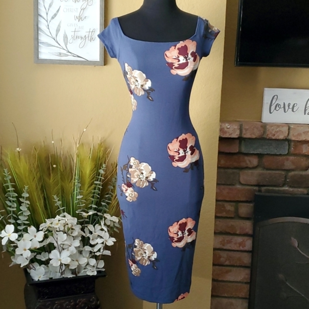 Floral Blue Dress